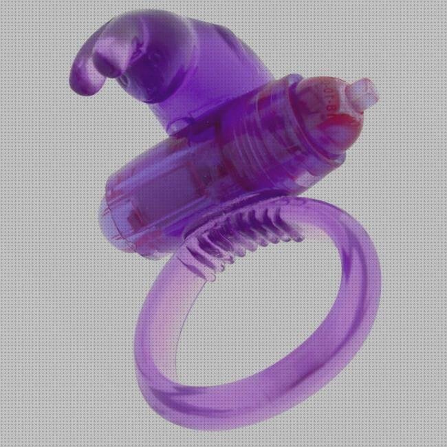 Las mejores anillos anillo vibrador conejito silicona morado