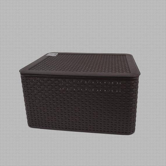 ¿Dónde poder comprar cajas plástico cajas caja plástico efecto mimbre con tapa?