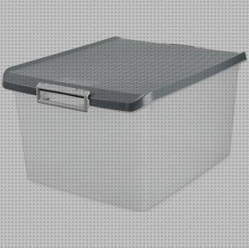 Las mejores cajas grandes plástico cajas cajas de plástico grandes con tapa color gris 40l