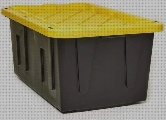 Review de cajas de plástico negras con tapa amarilla