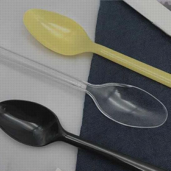 Review de cuchara desechable de plástico transparente mango largo