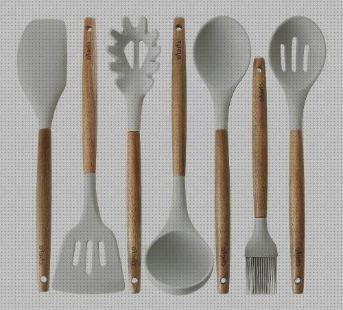 Las mejores marcas de madera plástica utensilios de cocina silicona y madera