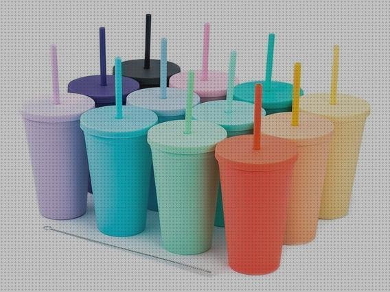 Review de vasos de plástico duro con tapa y pajita