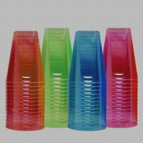 Review de vasos plástico colores transparente